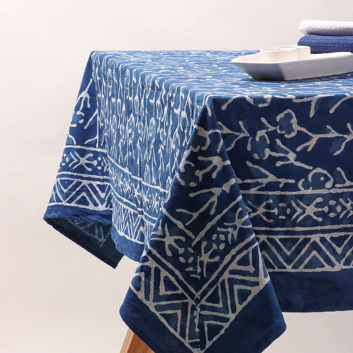 Hand Block Printed Soft Cotton Dining Table Cloth